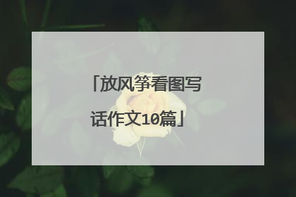 放风筝看图写话作文10篇