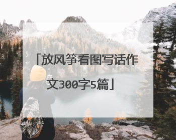 放风筝看图写话作文300字5篇