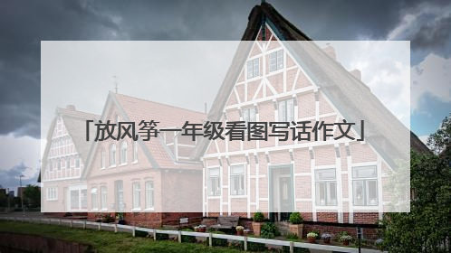 放风筝一年级看图写话作文