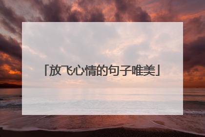 放飞心情的句子唯美