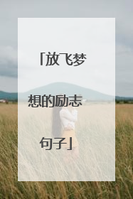 放飞梦想的励志句子