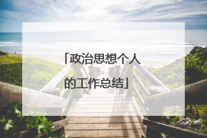 政治思想个人的工作总结