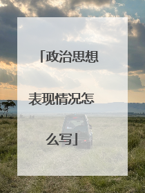 政治思想表现情况怎么写