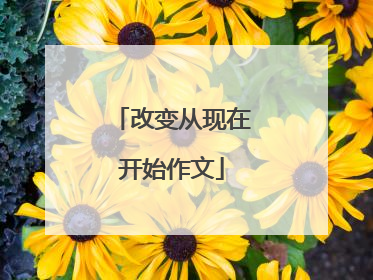 改变从现在开始作文