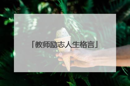 教师励志人生格言