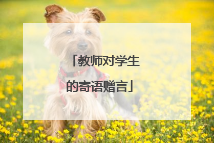 教师对学生的寄语赠言