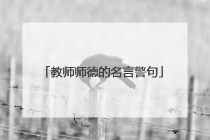 教师师德的名言警句