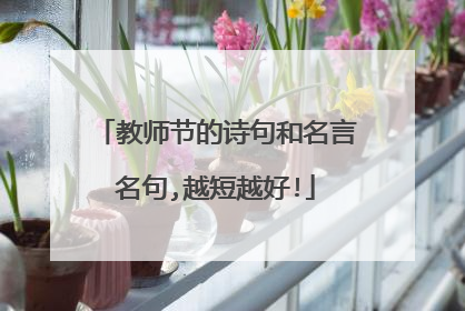 教师节的诗句和名言名句,越短越好!