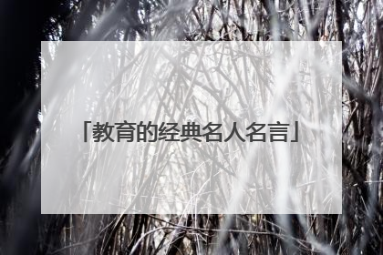 教育的经典名人名言