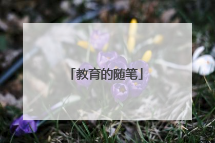 教育的随笔