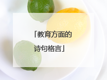 教育方面的诗句格言