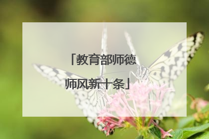 教育部师德师风新十条