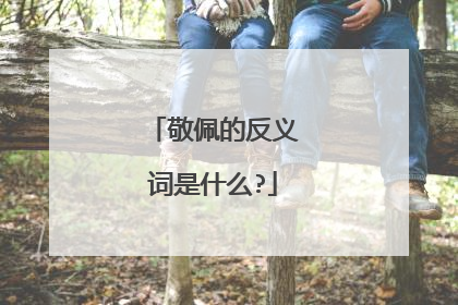敬佩的反义词是什么?