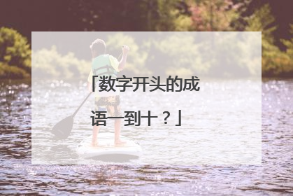 数字开头的成语一到十？