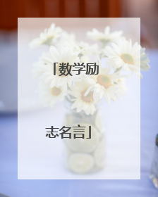 数学励志名言