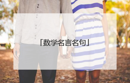 数学名言名句