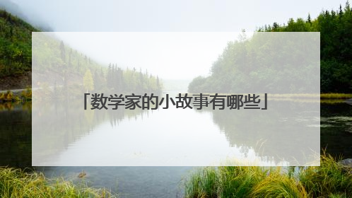数学家的小故事有哪些