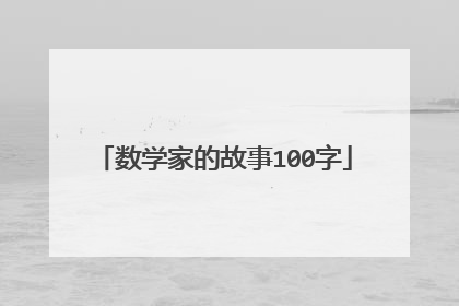 数学家的故事100字