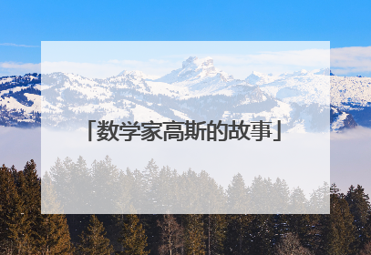 数学家高斯的故事