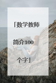 数学教师简介100个字