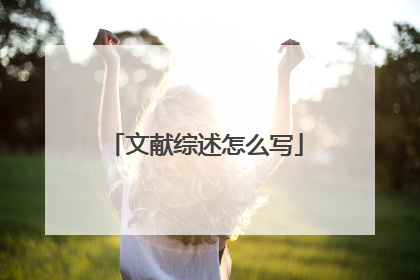 文献综述怎么写