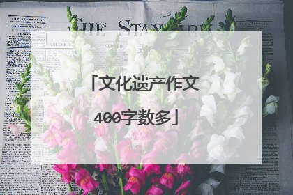 文化遗产作文400字数多