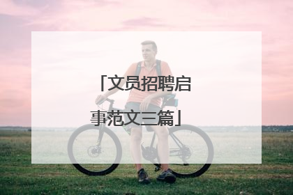 文员招聘启事范文三篇