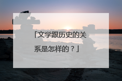 文学跟历史的关系是怎样的？