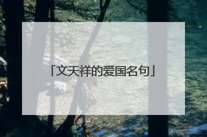 文天祥的爱国名句