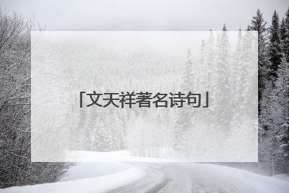 文天祥著名诗句