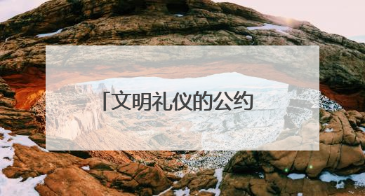 文明礼仪的公约 文明礼仪十条公约