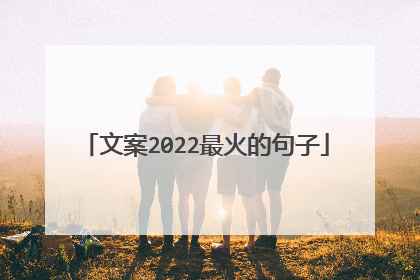 文案2022最火的句子