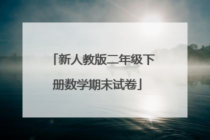 新人教版二年级下册数学期末试卷