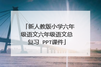 新人教版小学六年级语文六年级语文总复习 PPT课件