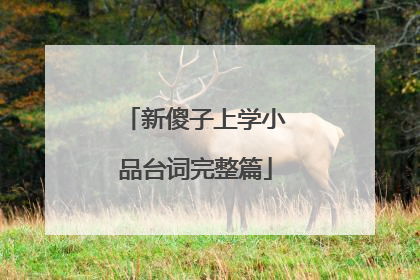 新傻子上学小品台词完整篇