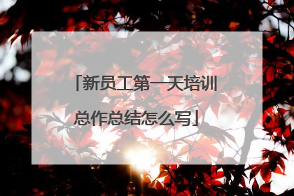 新员工第一天培训总作总结怎么写