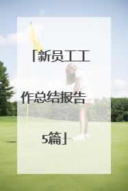 新员工工作总结报告5篇
