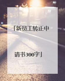 新员工转正申请书300字