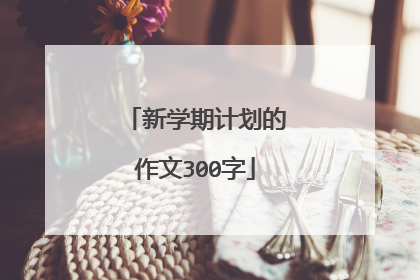 新学期计划的作文300字