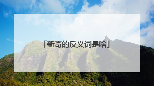 新奇的反义词是啥