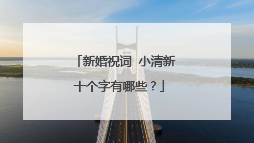 新婚祝词 小清新十个字有哪些？