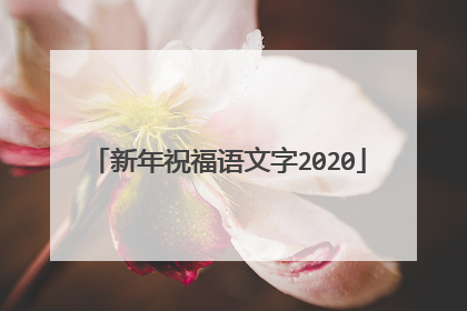 新年祝福语文字2020