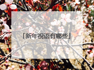 新年祝语有哪些