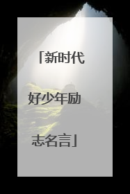 新时代好少年励志名言