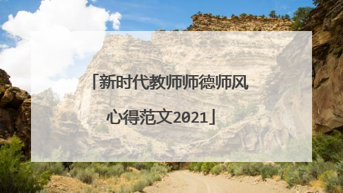 新时代教师师德师风心得范文2021