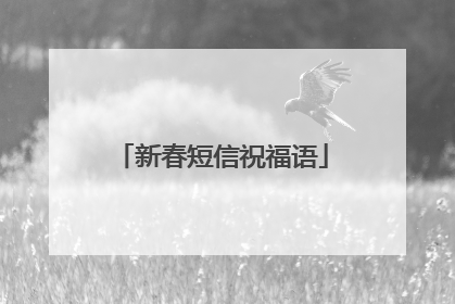 新春短信祝福语