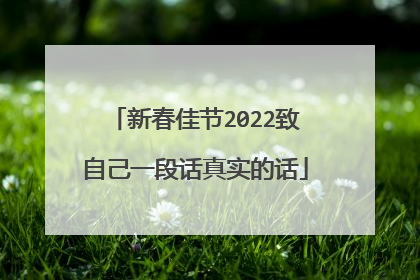 新春佳节2022致自己一段话真实的话