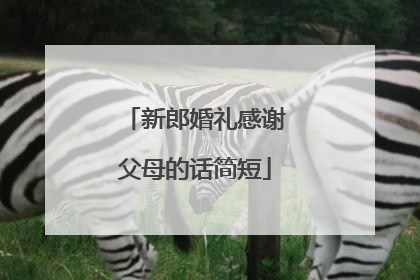 新郎婚礼感谢父母的话简短