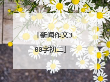新闻作文300字初二