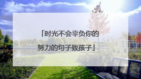 时光不会辜负你的努力的句子致孩子